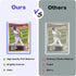 RIXUGIT 100ct 3"x4" 75pt Hard Card Sleeves - Hard Plastic Trading Card Protector, Rigid Clear Open-Top Card Sleeve