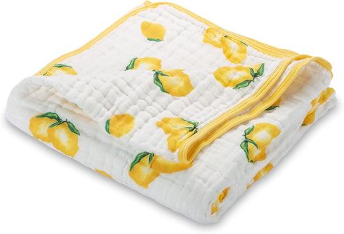 LollyBanks Muslin Baby Quilt, 100% Cotton Baby Blanket for Boys and Girls,