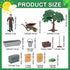54 Set Playset Set, Pcs Play Farm Feed Food Accessories Toy Mini Educational Feed Includes Plastic Hay Bale Straw Heap