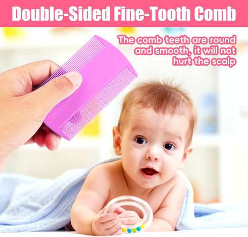 Set, 4Pcs Baby Hair Brush and Comb Baby Soft Bristles Brush Cradle Cap Brush Hair Comb for Newborns Toddlers Boys Girls