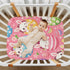 SDMKA 27x39 Inch Easter Cartoon Bunny Pink Crib Sheets for Boys Girls - Portable Microfiber Fitted Crib Sheet