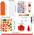 Winlyn 32 Sets Fall Crafts Kits, DIY Fall Bookmarks Decorations Art Sets with Maple Leaves, Smile Face, Owl, Turkey,