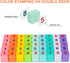 Wooden Sudoku Puzzles Board Game with Drawer, Colorful Math Brain Teaser Educational Desktop Game