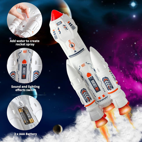 Set 4-5 6-8 Family1) Wbzle Educational & Interactive Rockets for Kids | STEM Space Kids | Space Launch for Toddler Toys