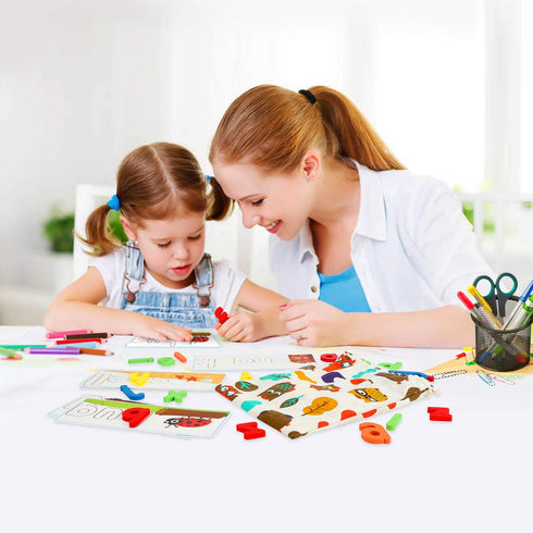 3 4 5 6 Kids,80Pcs SpringFlower See & Spell Matching Letter Toy,Learning Educational Toy For Years Old Boys