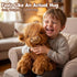 Highland Cow Stuffed Animals, Microwavable & Weighted Stuffed Animal, Highland Cow Plush for Warmth Comfort, Heatable