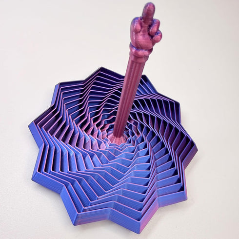 Generic 3D 4.33Inch Printed Expanded Sensory Fidget Star,Expandable Fractal Fidget Toys Octagonal with Handle,Honeycomb