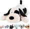 meowtastic Black & White Dog Weighted Stuffed Animals, 22 Inch 4.5 Pounds Plush Dog Stuffed Animals