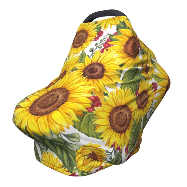 Schgap Sunflower Baby Car Seat Covers Canopy Nursing Cover Breastfeeding Baby Carrier Covers