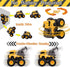 3-8, 4 Pack Construction Truck Toys, Push and Go Toy Trucks for Toddlers Kids Age Friction Powered Car Toys Include