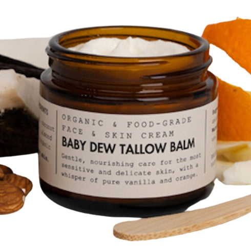 Gentle Face & Body Moisturizer for Babies Baby Dew Tallow Balm with
