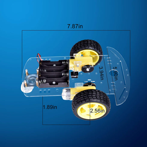 EMO Smart Robot Car Chassis Kit, with Motors, Speed Encoder and Battery Box for DIY Projects