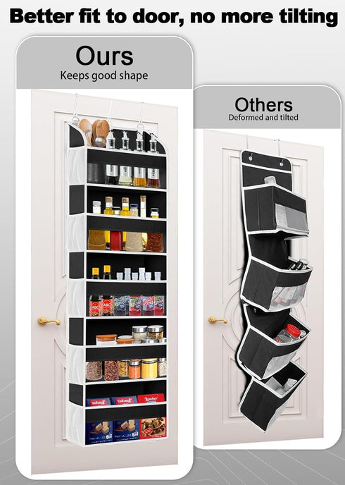 1 Pack Over The Door Storage Organizer with 5 Pockets, 10 Mesh Side Pockets, 44 lbs Capacity for Bedroom and Bathroom