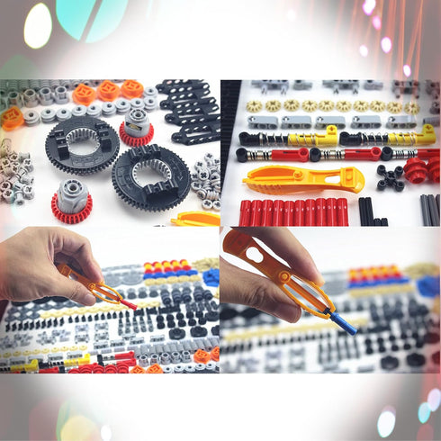 720Pcs Sets Pack Technical Cars Gears Cross Axles Technical Parts Accessories Wheels Connectors Pieces Chain Link Pins