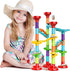50Pcs Marble Run Set Building Blocks with 30 Glass Marbles for Kids, Girls, Boys Toys, Educational Race Game