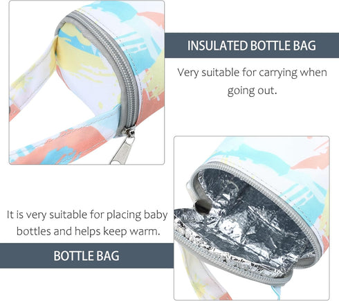 SECFOU Insulated Bottle Cooler Bag with Thermal Insulation, Portable Breastmilk Storage Bag for Daycare and Travel
