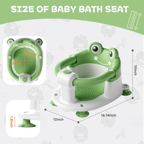 WyfKyd 6 4 Baby Bath Seat for Babies Months & Up - Toddler Bath Seats for Baby Sitting Up with Suction Cups & Soft