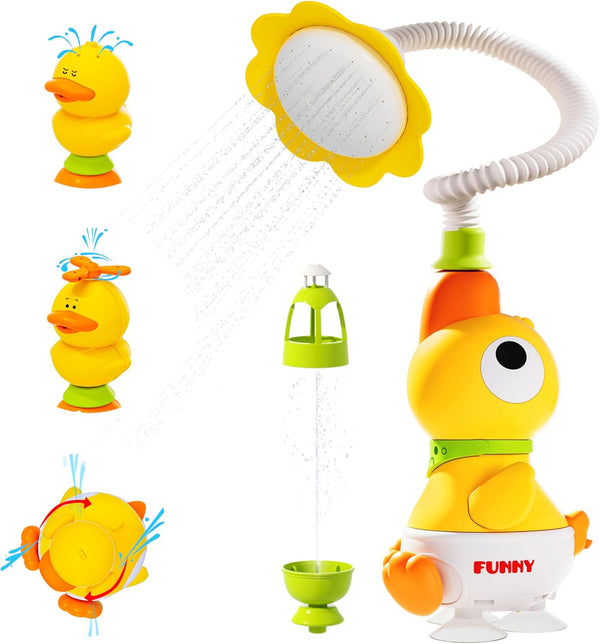 FIRRLUCO Baby Bath Toys, Baby Bath Shower Head for Bathtub with 1 Adjustable