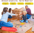 163 Cardboard Construction Tool Kit Pieces-Educational Toys for at-Home Play + Classroom Learning | Reusable Cardboard