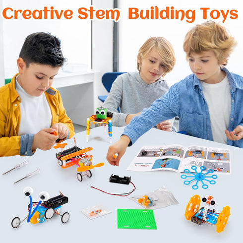 6 Set 4-8 8-12 5 6 7 8 9 10 12 STEM Robotics Kit Science Experiments Project Activities Toys for Kids Engineering