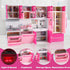 Doll Kitchen Playset for Kids - My Modern Mini Kitchen House with Realistic Lights & Sounds (4-in-1)