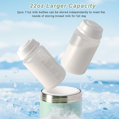 ZhiChu 2PCS 24 360 Cooling Gel Tube for Breast Milk, Highly Efficient Hour Cold Retention, Suitable for Portable Breast