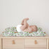 Baby Safari Animals Changing Pad Covers with Tropical Leaves, Soft Breathable Stretch for Diaper Change Table 32''x16''