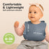 KeaBabies Silicone Bibs for Babies - 2-Pack Food-Grade Pure Silicone, Waterproof Toddler Bibs (Slate)