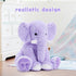19.6inch MorisMos Large Elephant Stuffed Animal, Soft Stuffed Elephant Plush Companion Gifts for Girls Boys, Purple