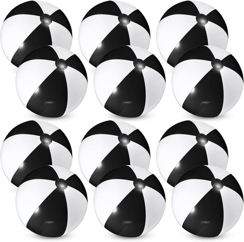 12 Pcs 16'' Beach Ball, PVC Inflatable Pool Balls for Summer Hawaiian Tropical Theme Party Favors