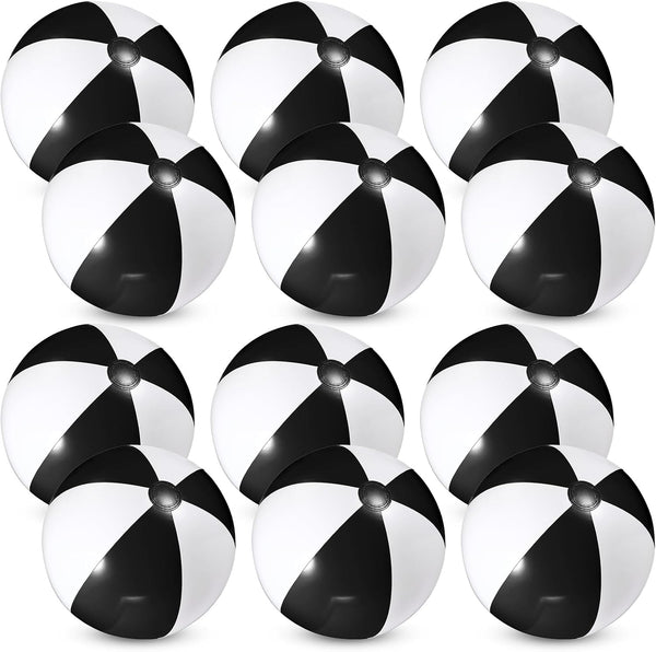 12 Pcs 16'' Beach Ball, PVC Inflatable Pool Balls for Summer Hawaiian Tropical Theme Party Favors