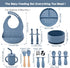 Set,13PCS 6+ Silicone Baby Feeding Feeding Essentials with Suction Bowl and Plate,Spoons & Forks,Bib & Cup