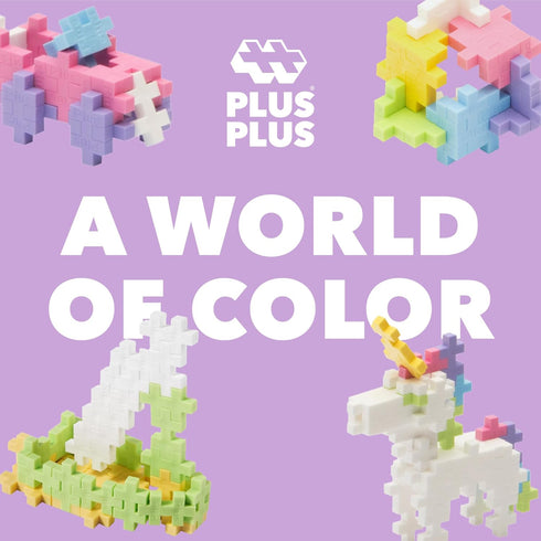 PLUS PLUS Open Play Set, 300 Piece, Pastel Color Mix, Building Stem Toy, Mini Puzzle Blocks for Kids