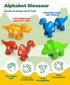 26PCS 18M+, 3 4 5 Dinosaur Alphabet Learning Toys for Montessori Educational Toys for Year Old, Toddlers Preschool