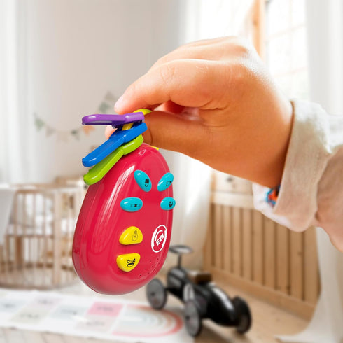 Lollipop Kids Car Keys Sensory Baby Toy, Teething Keys, Baby Rattle, All-in-One Sensory Toys for Babies