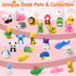 34 Pack Animal Pencil Erasers for Kids - Bulk Desk Pet Toy, 3D Mini Puzzle Erasers, Treasure Box Toys Game Prize