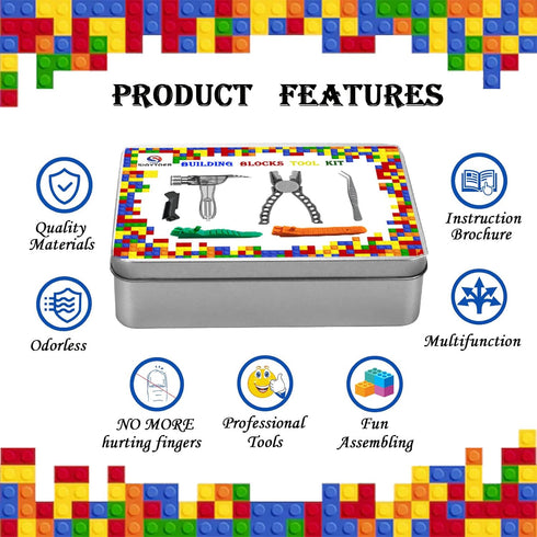 Building Blocks Tool Kit, Brick Separator Tools Compatible with LEGO & Technic Mini Blocks, Multi-functional Set