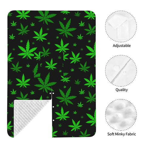 Zhbvncp Green Weed Leafs Baby Car Seat Cover & Breastfeeding Nursing Cover - Breathable Stretch Fabric Multi-Use