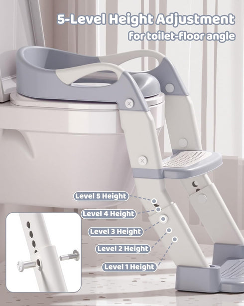 Wanchouse 3-in-1 Potty Training Seat & Training Toilet & Potty Chair, Height AdjustableToddler Toilet Seat for Kids