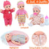 Besurejoy 12'' Playset 4 Set 3+ Baby Doll Nursery Care with Outfits,Clothes Hanger,Swaddle Blanket,Feeding