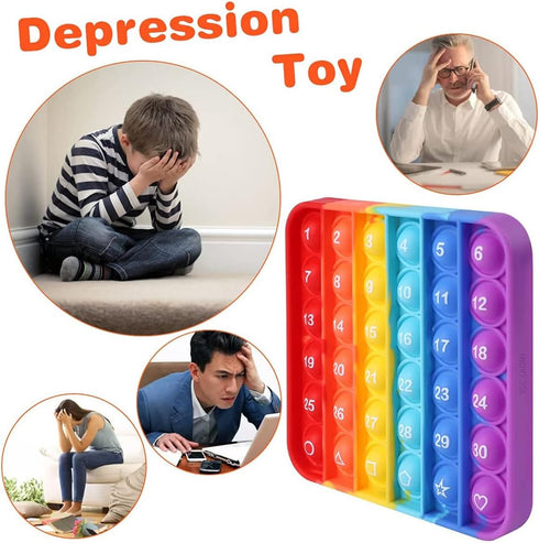 Fidget Games Learning Toys, 2 in 1 Educational Toys for Children, Learn 26 Letters & 1-30 Numbers, Stress Relief