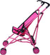 Precious Toys Baby Doll Stroller, Hot Pink Baby Stroller for Dolls with Swivelling Wheels, Toy Stroller for Baby Dolls, Doll Strollers for Girls 2 Years Old and Older, Toddlers