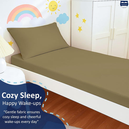 Set, Sets-3 Set-100% Cotton(Taupe)(28 52 5-8 inches Cottingon Toddler Sheet Solid Crib Fitted Sheet Flat Sheet