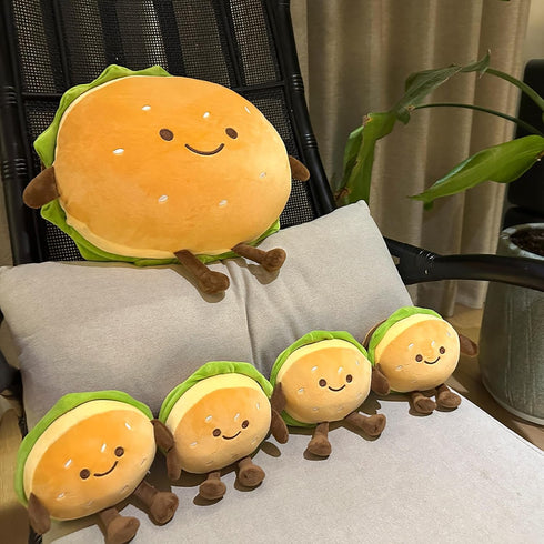 Goylmc (6") Hamburger Plush Toy - Hamburger Stuffed Toys - Cute Food Plush Pillow - Room Decor Holiday Birthday