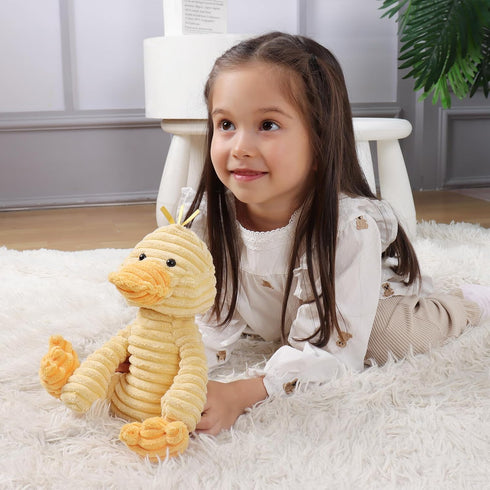 9 Inches) Apricot Lamb Toys Plush Corduroy Duck Stuffed Animal Soft Cuddly Perfect for Child (Corduroy Duck