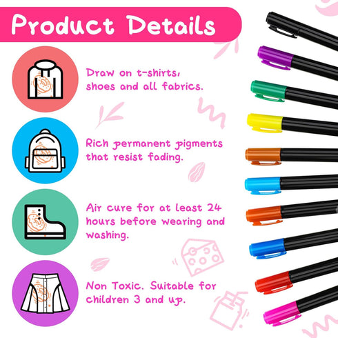 55 Pcs DIY Baby Bibs Set Includes 22 White Feeder Bibs, 22 Stencils, 10 Fabric Markers, 1 Wooden Baby Shower Game Sign