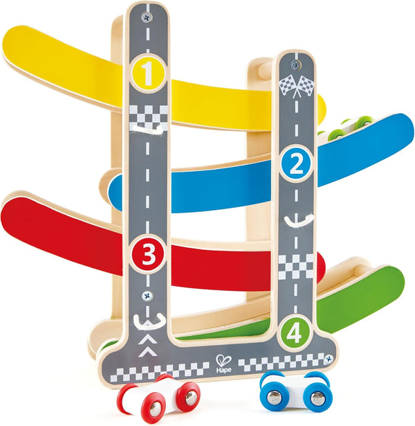 Hape Fast Flip Kid's Wooden Racetrack Toy