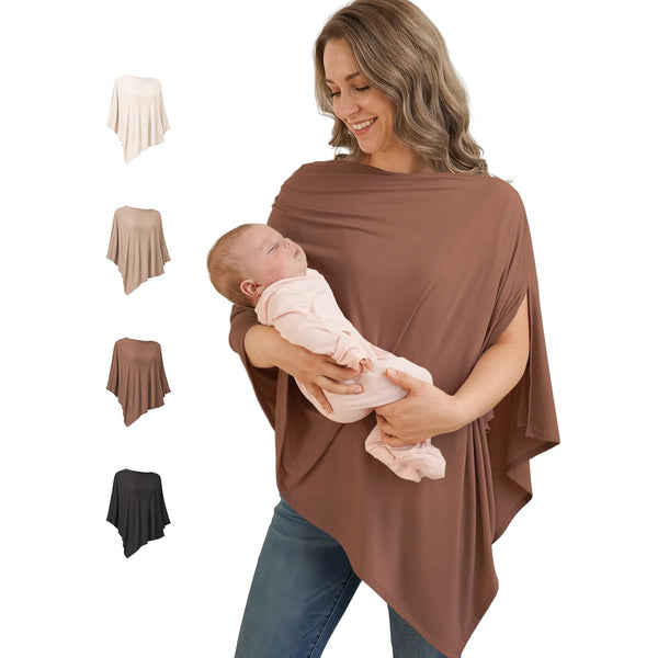 Konssy Nursing Cover for Breastfeeding, 360 Full Privacy Breathable Breastfeeding Cover, Multi-use