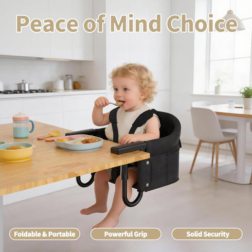 Gryvoth 6-36 0.8" 3.5" Portable Hook On High Chair for Babies & Toddlers from Months,Clip On Baby Seat for Table,Fits