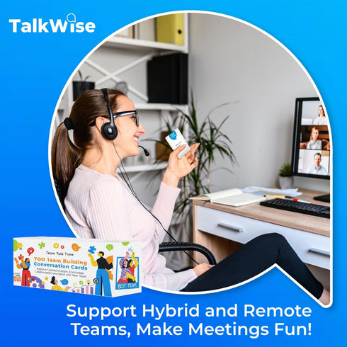 TALKWISE 700 Communication Team Building Conversation Cards for Coworkers, Fun Team Building Games for Work, Cards